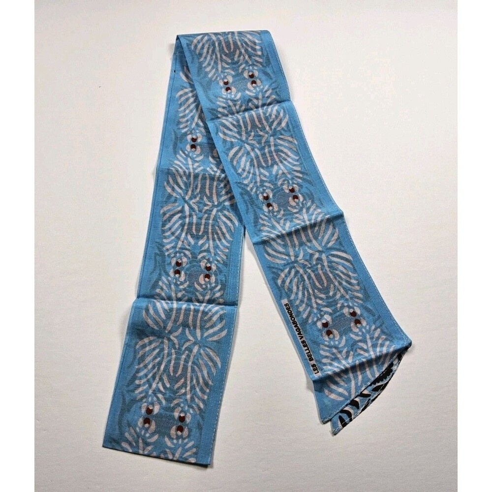 Les Belles Vagabondes 100% Silk Les Bandeaux Slash Bandana Belt Scarf